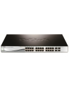 D-LINK DGS-1210-28P, Gigabit Smart Switch with 24 10/100/1000Base-T PoE ports and 4 Gigabit MiniGBIC (SFP) ports, 802.3af, 802.3at (port 1-4), power budget 185 watts, 802.3x Flow Control, 802.3ad Link Aggregation, 802.1Q VLAN, 802.1p Priority Queues, - nr 49