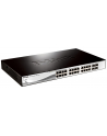 D-LINK DGS-1210-28P, Gigabit Smart Switch with 24 10/100/1000Base-T PoE ports and 4 Gigabit MiniGBIC (SFP) ports, 802.3af, 802.3at (port 1-4), power budget 185 watts, 802.3x Flow Control, 802.3ad Link Aggregation, 802.1Q VLAN, 802.1p Priority Queues, - nr 50