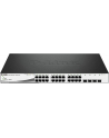 D-LINK DGS-1210-28P, Gigabit Smart Switch with 24 10/100/1000Base-T PoE ports and 4 Gigabit MiniGBIC (SFP) ports, 802.3af, 802.3at (port 1-4), power budget 185 watts, 802.3x Flow Control, 802.3ad Link Aggregation, 802.1Q VLAN, 802.1p Priority Queues, - nr 59
