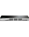 D-LINK DGS-1210-28, Gigabit Smart Switch with 24 10/100/1000Base-T ports and 4 Gigabit MiniGBIC (SFP) ports, 802.3x Flow Control, 802.3ad Link Aggregation, 802.1Q VLAN, 802.1p Priority Queues, Port mirroring, Jumbo Frame support, 802.1D STP, ACL, LLD - nr 19