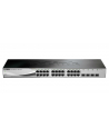 D-LINK DGS-1210-28, Gigabit Smart Switch with 24 10/100/1000Base-T ports and 4 Gigabit MiniGBIC (SFP) ports, 802.3x Flow Control, 802.3ad Link Aggregation, 802.1Q VLAN, 802.1p Priority Queues, Port mirroring, Jumbo Frame support, 802.1D STP, ACL, LLD - nr 43