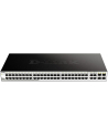 D-LINK DGS-1210-52, Gigabit Smart Switch with 48 10/100/1000Base-T ports and 4 Gigabit MiniGBIC (SFP) ports, 802.3x Flow Control, 802.3ad Link Aggregation, 802.1Q VLAN, 802.1p Priority Queues, Port mirroring, Jumbo Frame support, 802.1D STP, ACL, LLD - nr 27