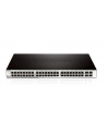 D-LINK DGS-1210-52, Gigabit Smart Switch with 48 10/100/1000Base-T ports and 4 Gigabit MiniGBIC (SFP) ports, 802.3x Flow Control, 802.3ad Link Aggregation, 802.1Q VLAN, 802.1p Priority Queues, Port mirroring, Jumbo Frame support, 802.1D STP, ACL, LLD - nr 48