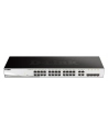 D-LINK DGS-1210-28, Gigabit Smart Switch with 24 10/100/1000Base-T ports and 4 Gigabit MiniGBIC (SFP) ports, 802.3x Flow Control, 802.3ad Link Aggregation, 802.1Q VLAN, 802.1p Priority Queues, Port mirroring, Jumbo Frame support, 802.1D STP, ACL, LLD - nr 10