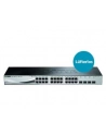 D-LINK DGS-1210-28, Gigabit Smart Switch with 24 10/100/1000Base-T ports and 4 Gigabit MiniGBIC (SFP) ports, 802.3x Flow Control, 802.3ad Link Aggregation, 802.1Q VLAN, 802.1p Priority Queues, Port mirroring, Jumbo Frame support, 802.1D STP, ACL, LLD - nr 16