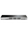 D-LINK DGS-1210-28, Gigabit Smart Switch with 24 10/100/1000Base-T ports and 4 Gigabit MiniGBIC (SFP) ports, 802.3x Flow Control, 802.3ad Link Aggregation, 802.1Q VLAN, 802.1p Priority Queues, Port mirroring, Jumbo Frame support, 802.1D STP, ACL, LLD - nr 26