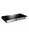 D-LINK DGS-1210-28, Gigabit Smart Switch with 24 10/100/1000Base-T ports and 4 Gigabit MiniGBIC (SFP) ports, 802.3x Flow Control, 802.3ad Link Aggregation, 802.1Q VLAN, 802.1p Priority Queues, Port mirroring, Jumbo Frame support, 802.1D STP, ACL, LLD - nr 30