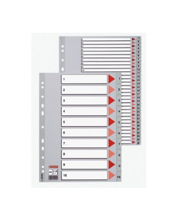 PZEKLADKI ESSELTE 1-10 SZARE PP
