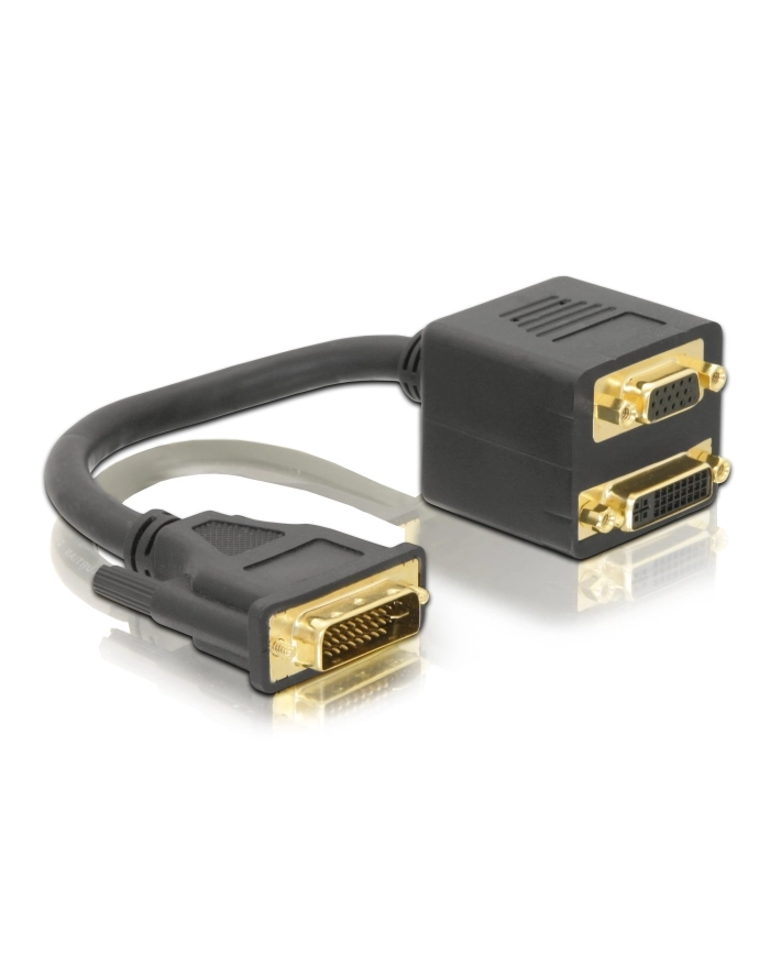 ADAPTER DVI-I(M)(24+5) DUAL LINK->DVI-D(F)(24+1) +VGA(15F) DELOCK główny