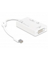 ADAPTER DISPLAYPORT MINI(M)->DISPLAYPORT (F) +DVI-I(F)(24+5) DUAL LINK +HDMI DELOCK - nr 21