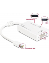 ADAPTER DISPLAYPORT MINI(M)->DISPLAYPORT (F) +DVI-I(F)(24+5) DUAL LINK +HDMI DELOCK - nr 39