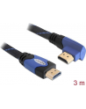 KABEL HDMI-HDMI PREMIUM KĄTOWY LEWY BLUE SZNUR 3M DELOCK - nr 17