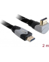 KABEL HDMI-HDMI PREMIUM KĄTOWY GÓRA GRAY SZNUR 2M DELOCK - nr 21