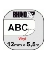 ETYKIETA RHINO 12mmx5,5m BIAŁA WINYLOWA 18444 DO OPISU KABLI I PRZEWODÓW - nr 26