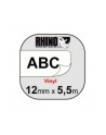 ETYKIETA RHINO 12mmx5,5m BIAŁA WINYLOWA 18444 DO OPISU KABLI I PRZEWODÓW - nr 39