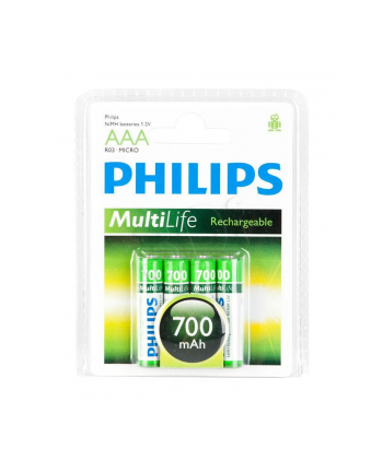 Akumulator Philips R03B4A70/10 AAA 700mAh 4 szt. nr 2