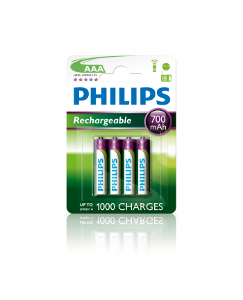 Akumulator Philips R03B4A70/10 AAA 700mAh 4 szt. nr 1