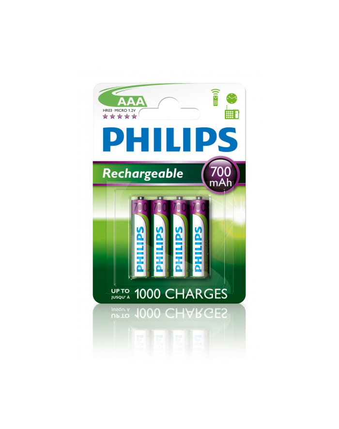 Akumulator Philips R03B4A70/10 AAA 700mAh 4 szt. główny