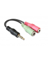 ADAPTER JACK STEREO(M) 4PIN->2X JACK STEREO(F) 12CM - nr 7