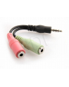 ADAPTER JACK STEREO(M) 4PIN->2X JACK STEREO(F) 12CM - nr 8