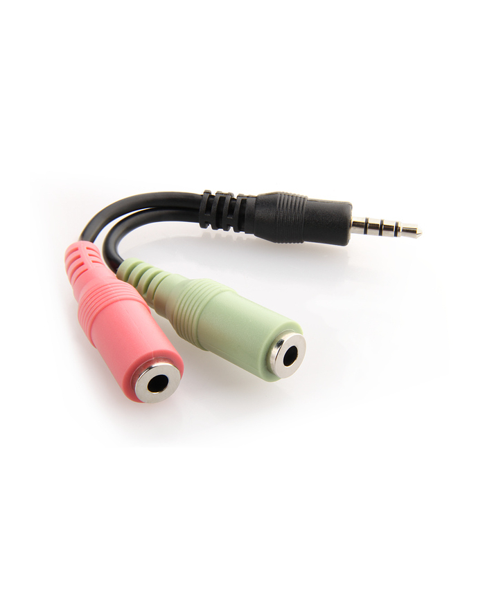 ADAPTER JACK STEREO(M) 4PIN->2X JACK STEREO(F) 12CM główny