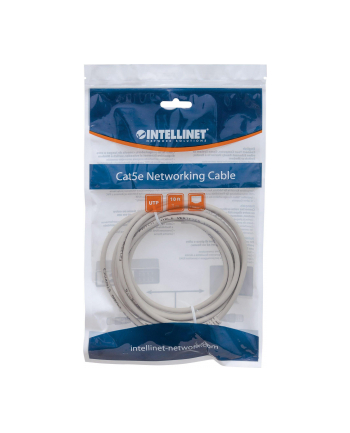 Intellinet patch cord RJ45, snagless, kat. 6 UTP, 1m szary