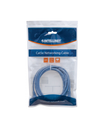Intellinet patch cord RJ45, snagless, kat. 6 UTP, 1m niebieski