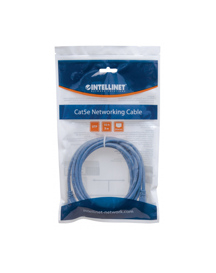 Intellinet patch cord RJ45, snagless, kat. 6 UTP, 1m niebieski główny