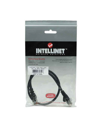 Intellinet patch cord RJ45, snagless, kat. 5e UTP, 45 cm, czarny