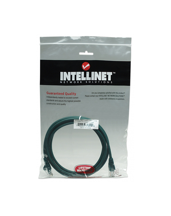 Intellinet patch cord RJ45, snagless, kat. 5e UTP, 2 m, zielony główny