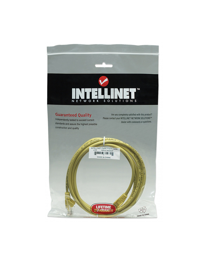 Intellinet patch cord RJ45, snagless, kat. 5e UTP, 5m żółty główny