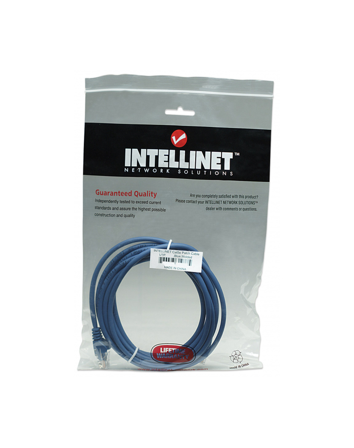 Intellinet patch cord RJ45, snagless, kat. 5e UTP, 15m niebieski główny