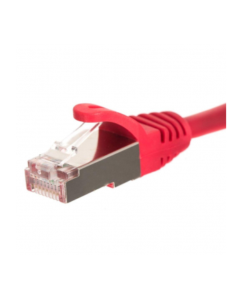 Netrack patchcord RJ45, osłonka zalewana, kat. 5e FTP, 0.5m czerwony