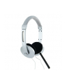 4World Słuchawki nauszne stereo z mikrofonem, przewód 2.2m, srebrne - nr 10