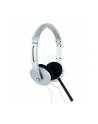 4World Słuchawki nauszne stereo z mikrofonem, przewód 2.2m, srebrne - nr 6