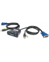 MANHATTAN Przełącznik KVM Mini, 2-portowy, USB, Audio, Czarny - nr 12