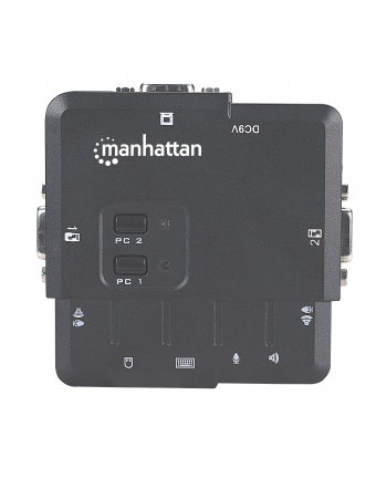 MANHATTAN Przełącznik KVM, 2-portowy, USB, Audio