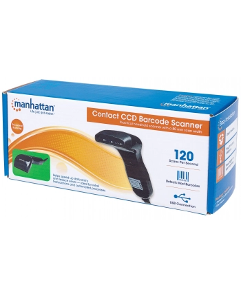 Manhattan Skaner kodów kreskowych CCD odczyt 2 cm diodowy USB