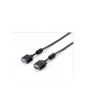 Equip kabel monitorowy, przedłużacz SVGA D-sub 15m/15f, ferryt 1.8m, black - nr 11