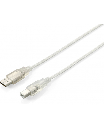 Equip AM-BM kabel USB 2.0, 1.8m, przeźroczysty, podwójny ekran