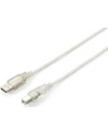 Equip AM-BM kabel USB 2.0, 1.8m, przeźroczysty, podwójny ekran - nr 11
