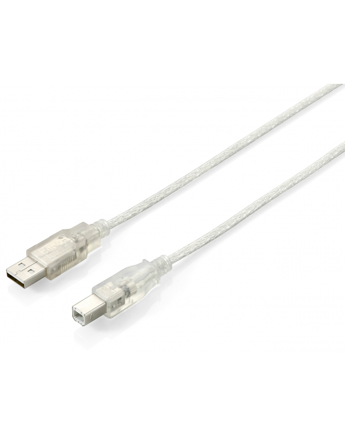 Equip AM-BM kabel USB 2.0, 3m, przeźroczysty, podwójny ekran główny