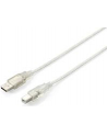 Equip AM-BM kabel USB 2.0, 1m, przeźroczysty, podwójny ekran - nr 19