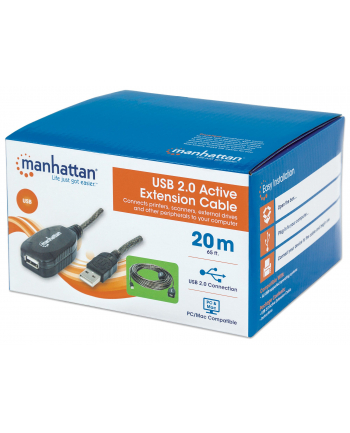 MANHATTAN Przedłużacz USB 2.0 A-A M/Ż aktywny 20m