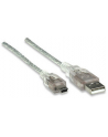 Manhattan Kabel USB 2.0 A-B Mini (Canon) M/M 1,8m srebrny - nr 9