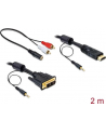 Delock kabel DVI(M) -> HDMI(M) 2M + Audio [minijack(F) -> 2xRCA M/M (CHINCH)] - nr 16