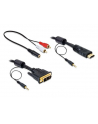 Delock kabel DVI(M) -> HDMI(M) 2M + Audio [minijack(F) -> 2xRCA M/M (CHINCH)] - nr 2