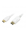 LOGILINK - Kabel Display Port do HDMI, biały 2m - nr 1