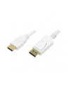 LOGILINK - Kabel Display Port do HDMI, biały 2m - nr 5