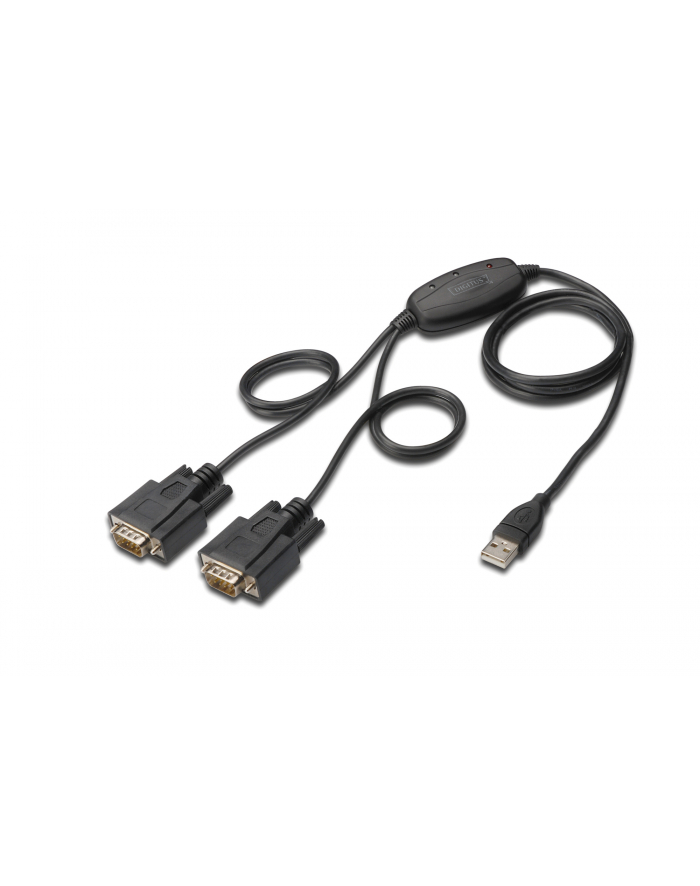 Digitus  kabel-konwerter USB2.0/2 x RS232 (DB9M), 5 LGW główny